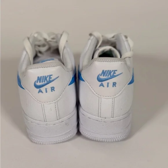 NWOT NIKE AIR FORCE 1 '07 Women – White/University Blue-white-volt - Picture 7 of 8